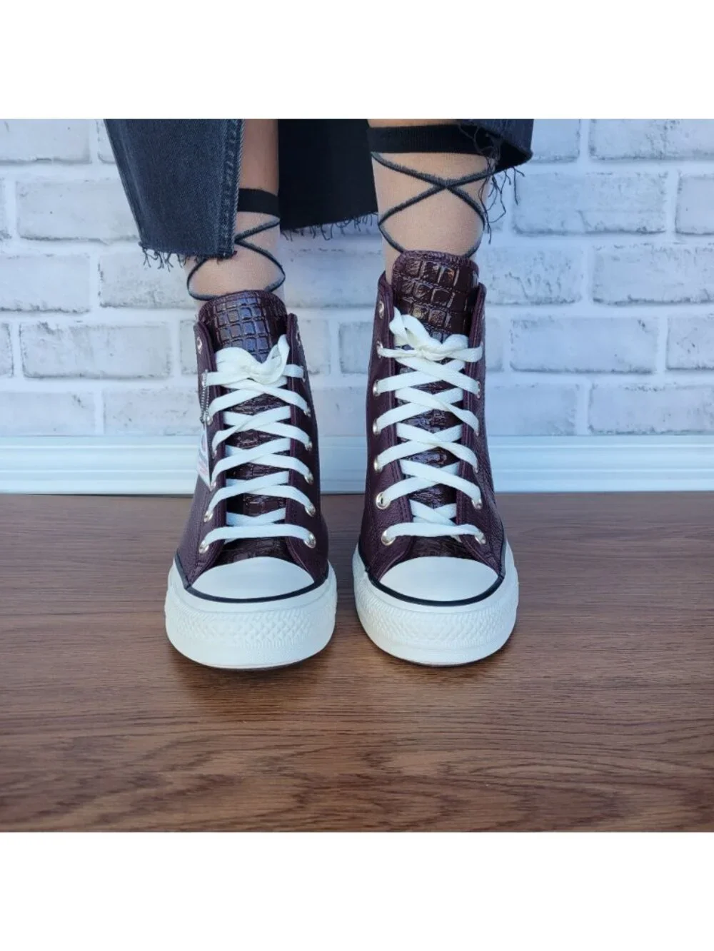 ❤️Converse Chuck Taylor All Star Wedge 7.5 Womens Shoes Sneaker Burgundy A12349C - Picture 6 of 13